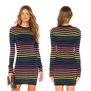 REVOLVE Unity Sweater Dress Rainbow Stripe